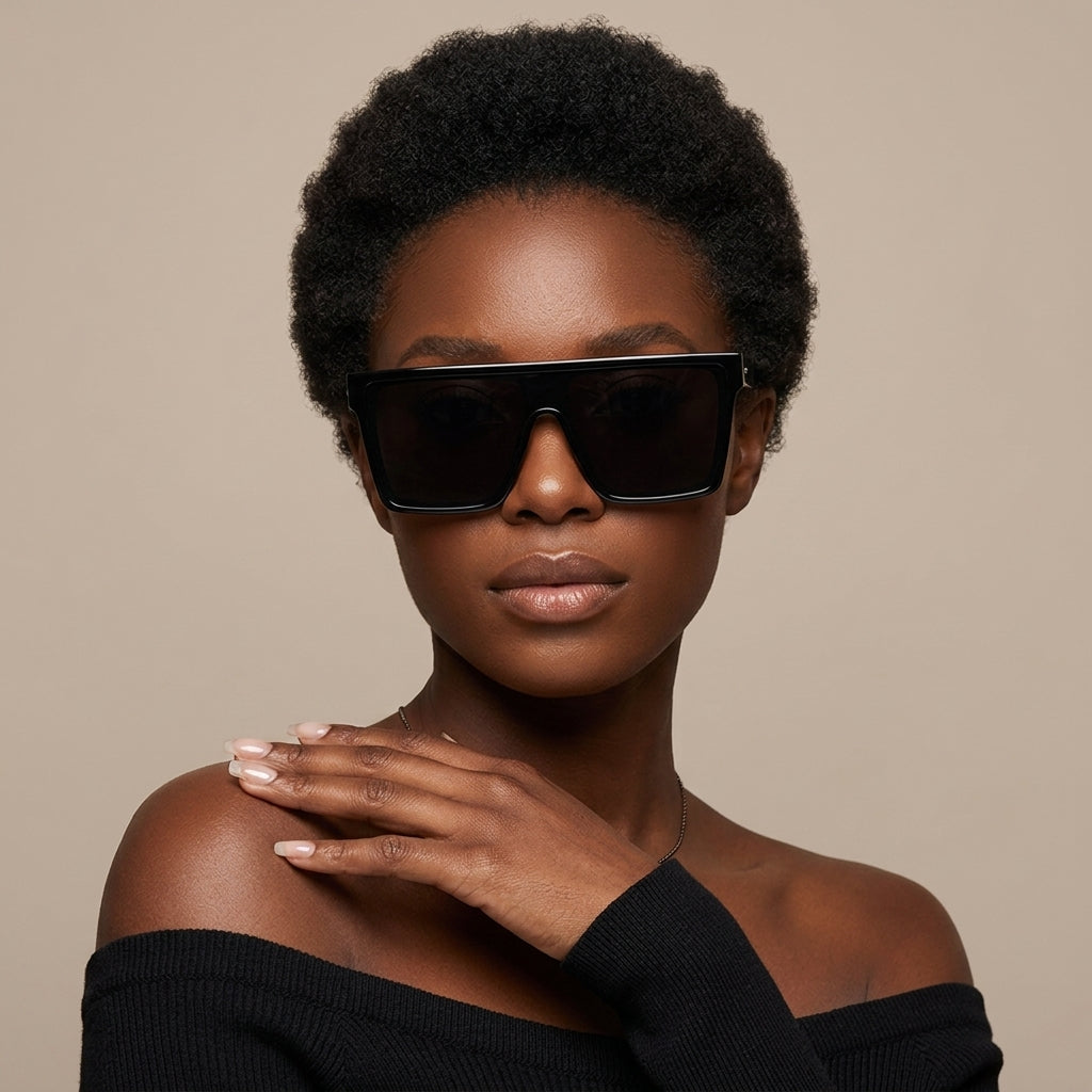 Sunglasses Oversized Flat Top Square Fashion
