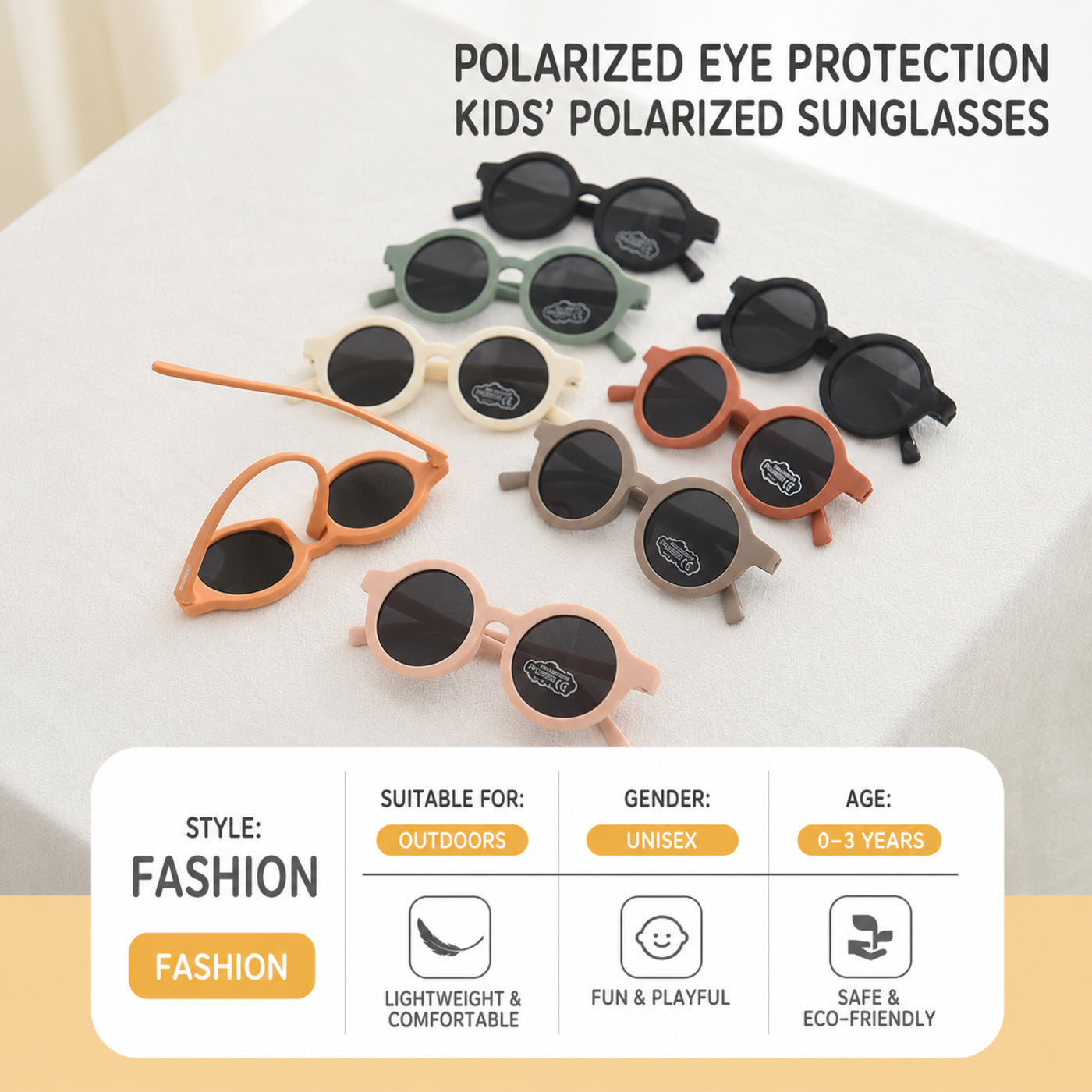 Kids Sunglasses, Polarized UV400 Outdoor Protective Shades