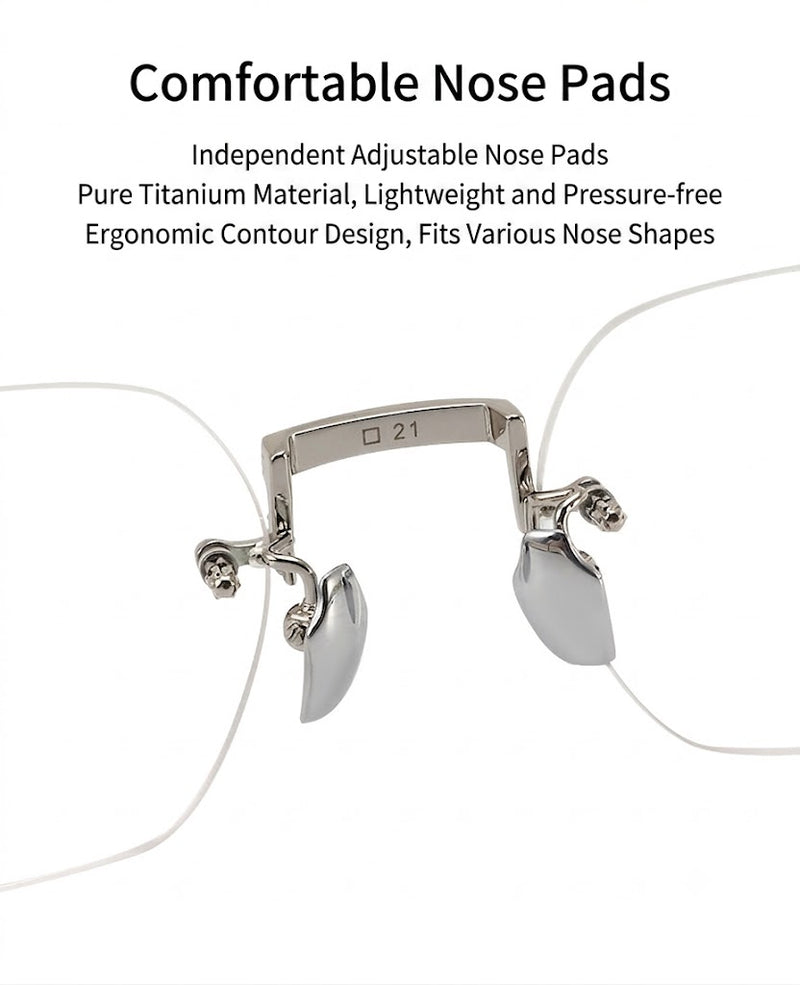 Prescription Glasses | Rimless Buffalo Horn Business Frame
