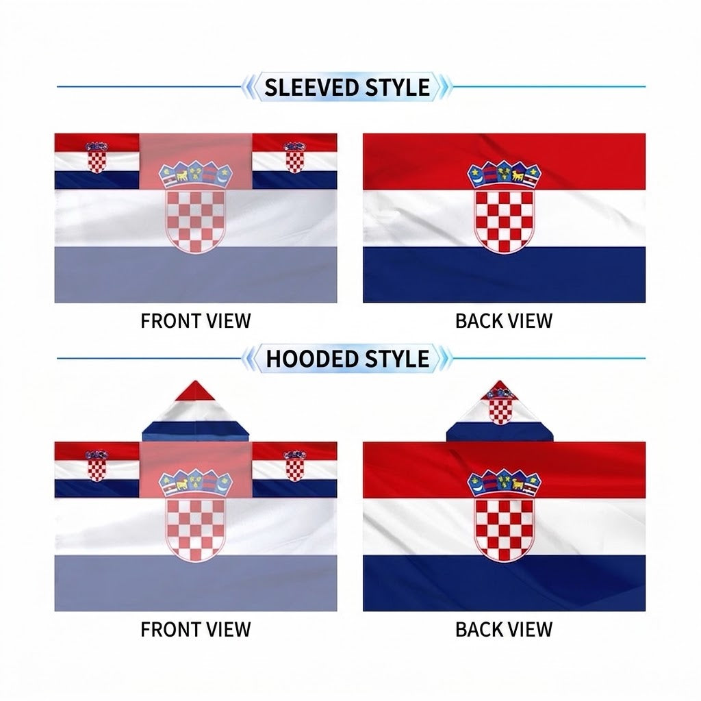 2026 World Cup National Flag Cape, 48 Countries Available, Hooded / Sleeve Tube 2 Styles