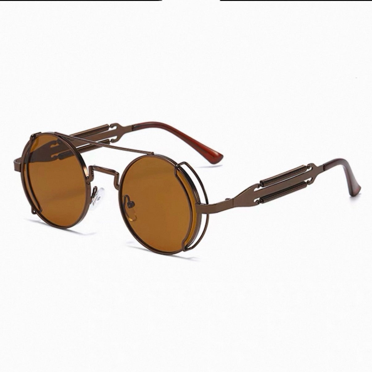 Sunglasses | Steampunk Double Bridge Round Metal, 13 Color Option
