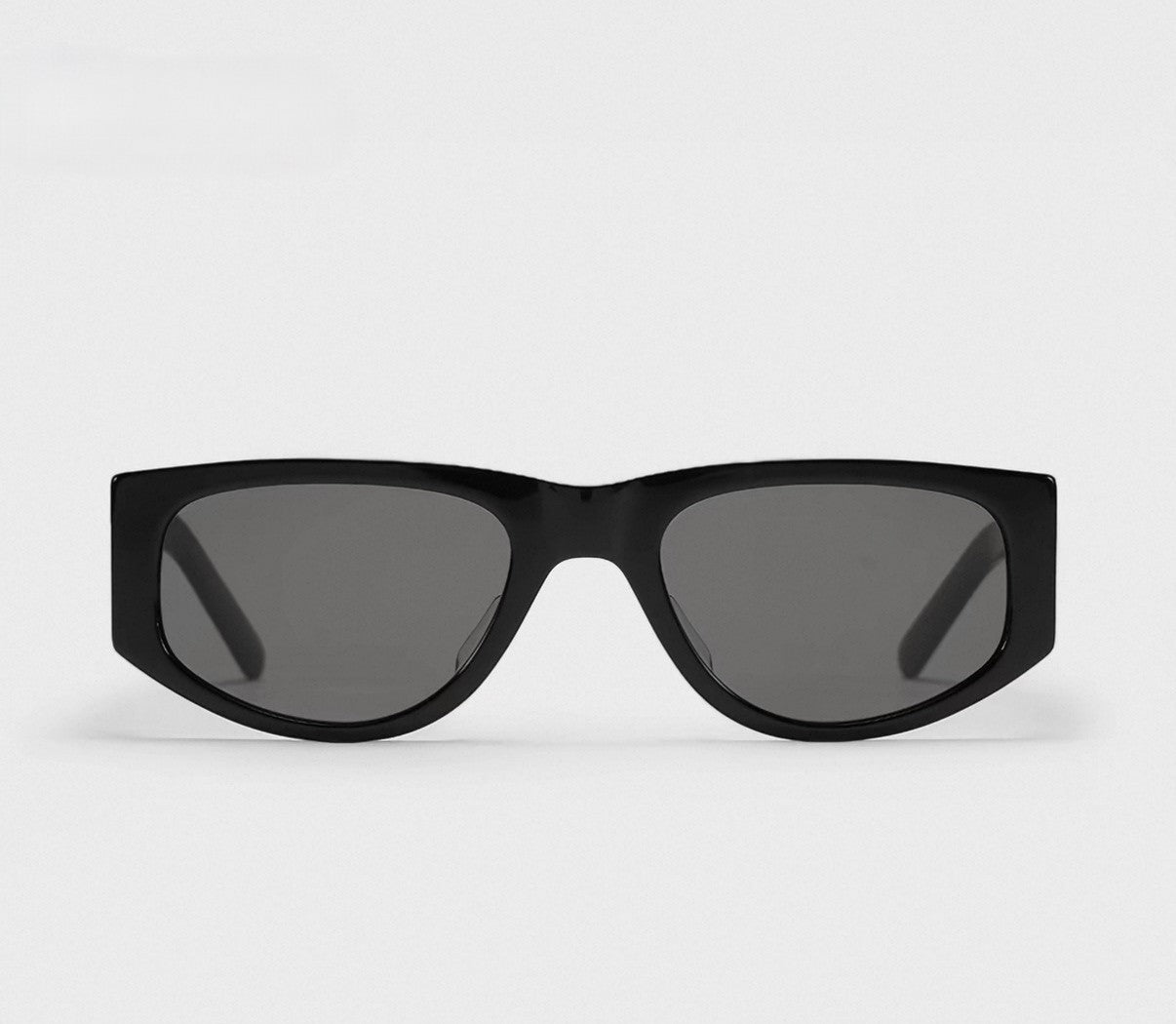 Sunglasses, Futuristic Matte Metallic Cat Eye Acetate Eyewear
