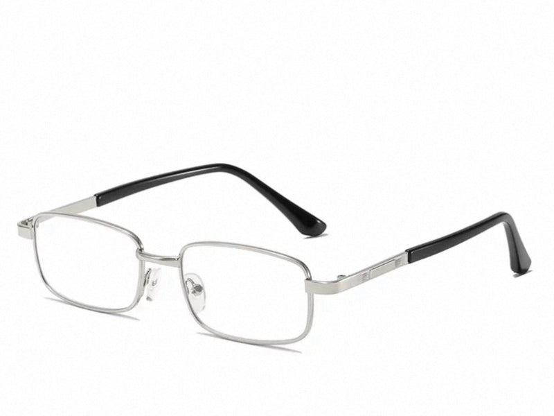 Classic Gold Metal Rectangle Prescription Reading Glasses for Men