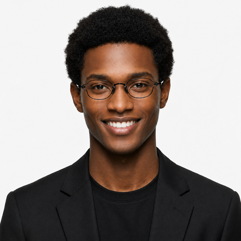 Prescription Glasses | Vintage Tiny Oval Titanium Optical Frames