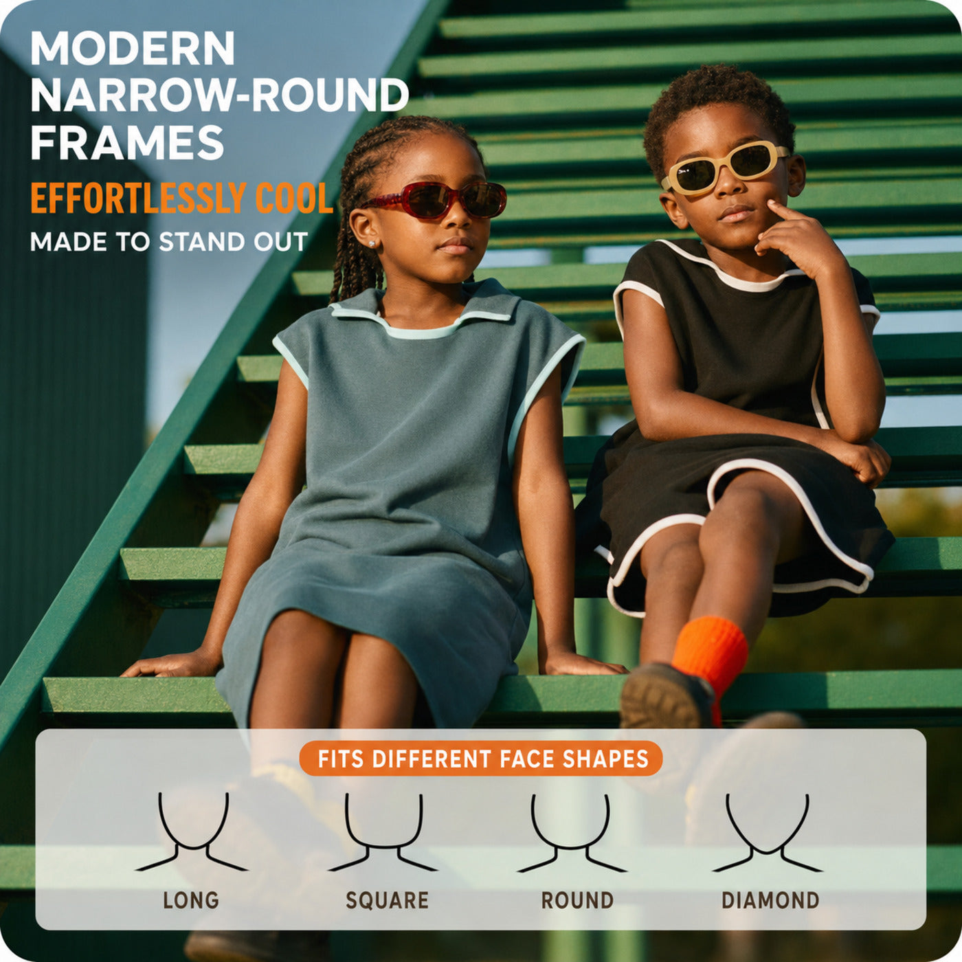 Kids Sunglasses, Polarized UV400 Round for 6-12 Years Old