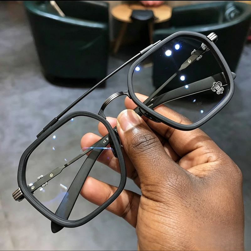 Prescription Glasses, Double Bridge Square Optical Frames
