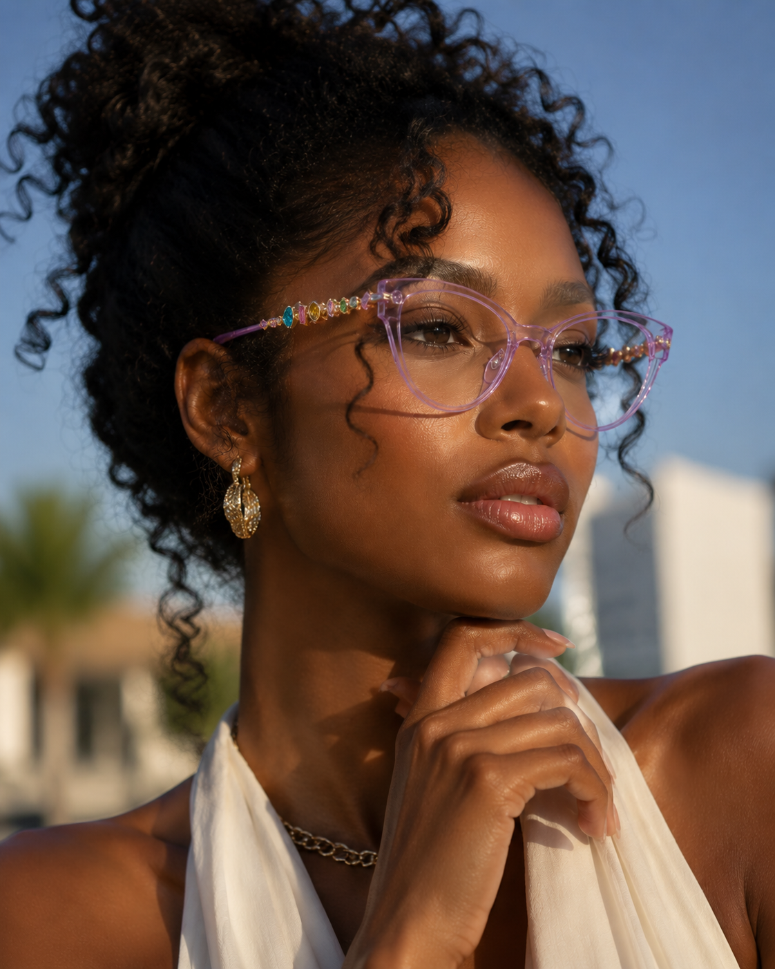 Prescription Women’s Eyeglasses | Gemstone-Style Optical Frame