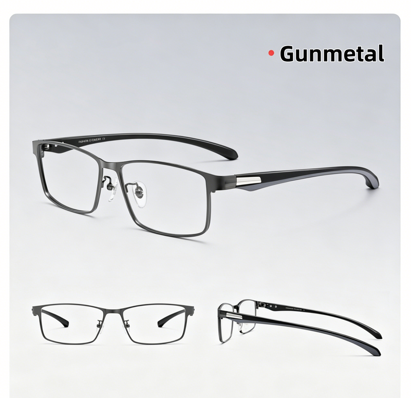 Men Pure Titanium Business Eyeglasses Full Rim  Prescription Available