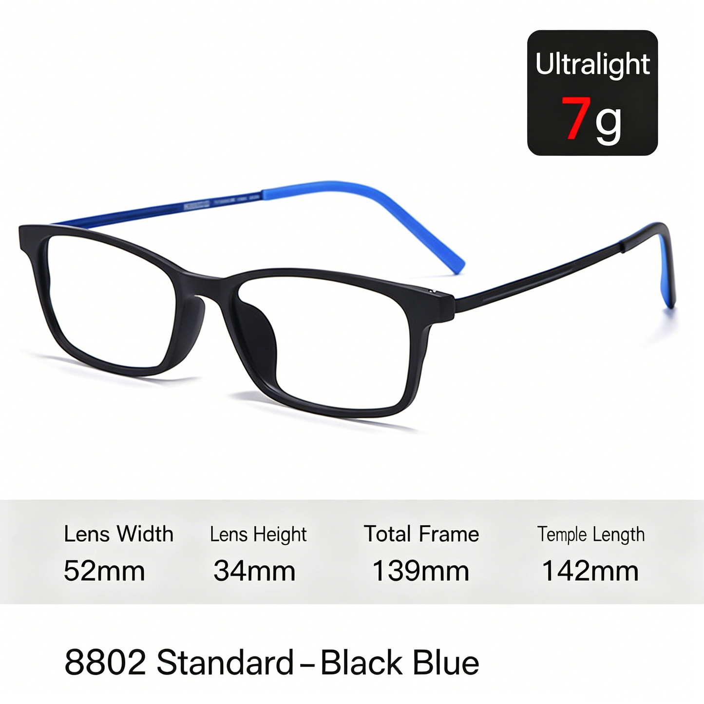 Men Rx Glasses Ultra Light Pure Titanium Frame, Photochromic Anti Blue Light UV Shield