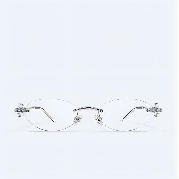 Prescription Glasses | Rimless Diamond-Style Frame