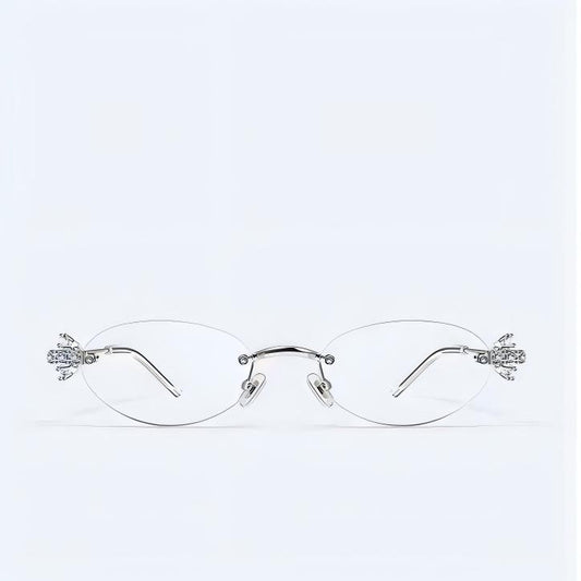 Prescription Glasses | Rimless Diamond-Style Frame