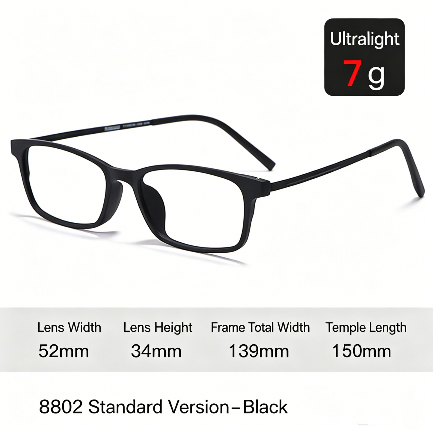 Men Rx Glasses Ultra Light Pure Titanium Frame, Photochromic Anti Blue Light UV Shield