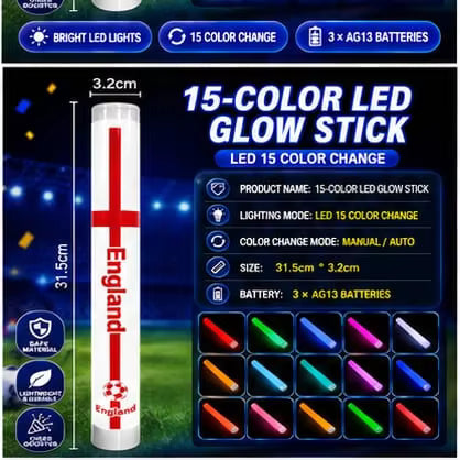15 Colors LED World Cup Cheer Stick | 8 National Teams Available