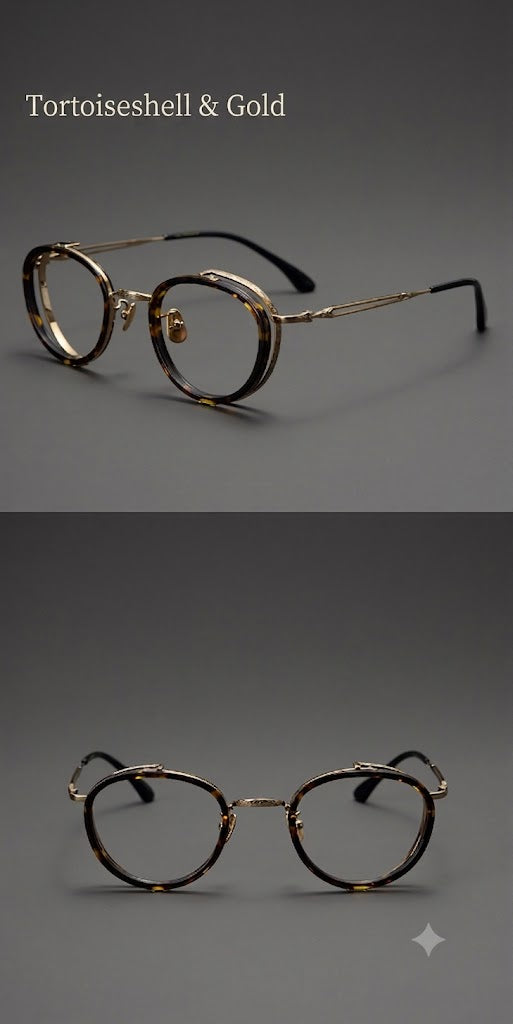 Prescription Glasses | Vintage Round Titanium Frame, Lightweight & Comfortable