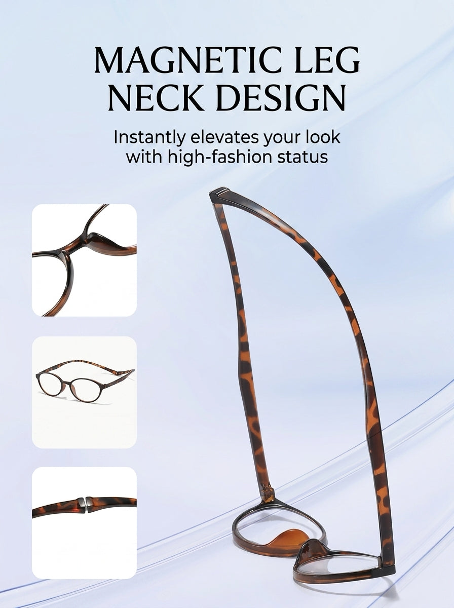 Magnetic Hanging Neck Oval Prescription Reading Glasses
