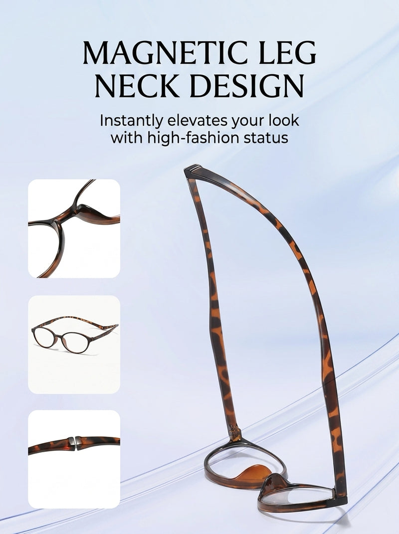 Magnetic Hanging Neck Oval Prescription Reading Glasses