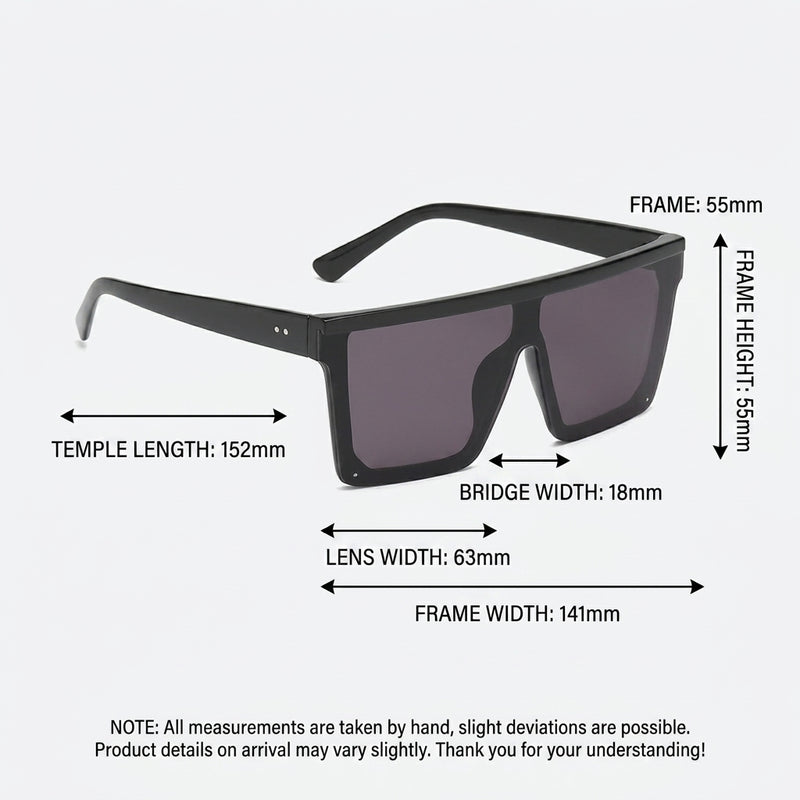Sunglasses Oversized Flat Top Square Fashion