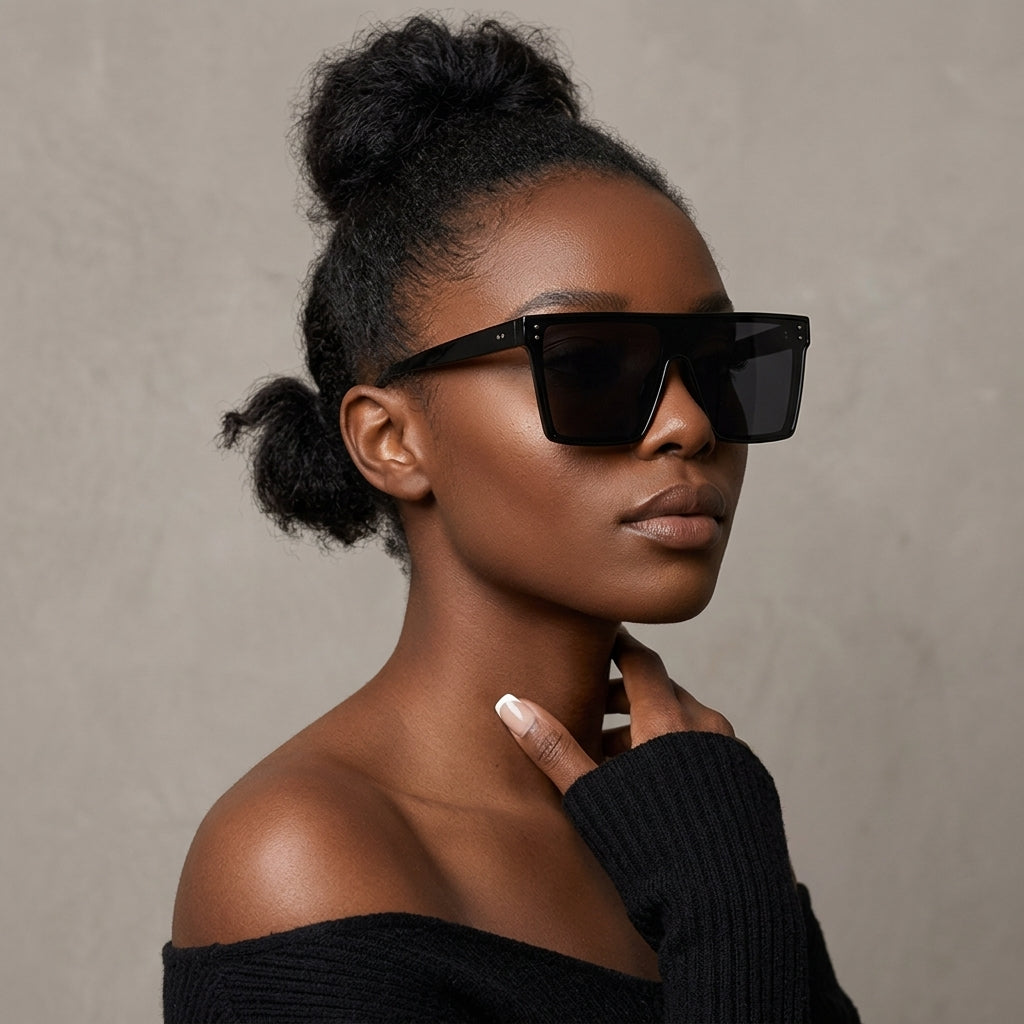 Sunglasses Oversized Flat Top Square Fashion