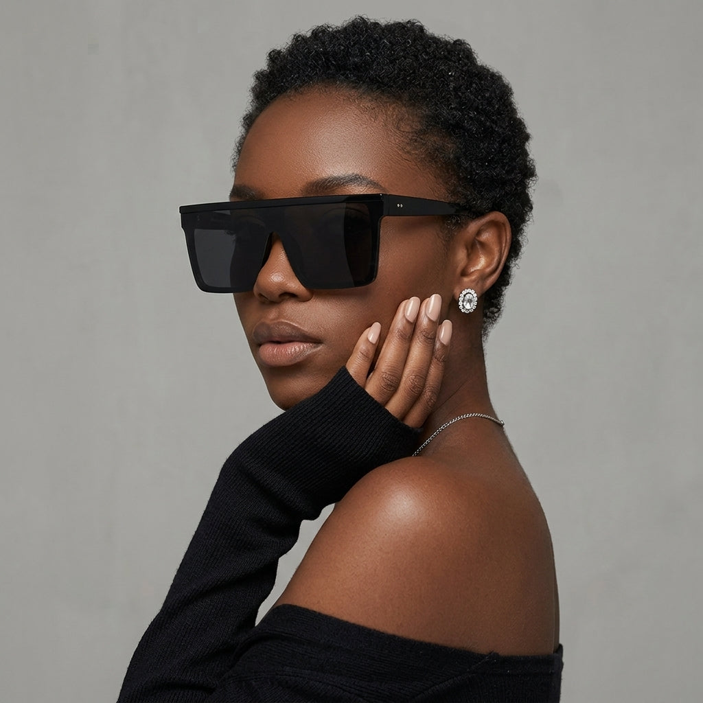 Sunglasses Oversized Flat Top Square Fashion