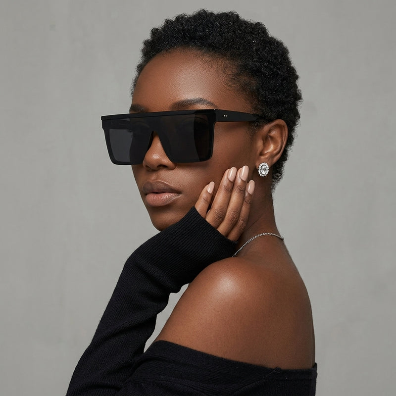 Sunglasses Oversized Flat Top Square Fashion