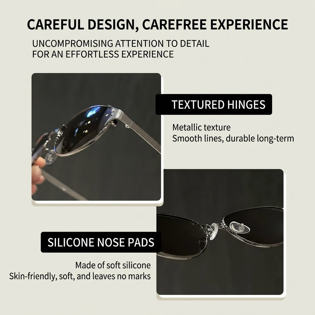Prescription Sunglasses Tech Metallic Oval Frame