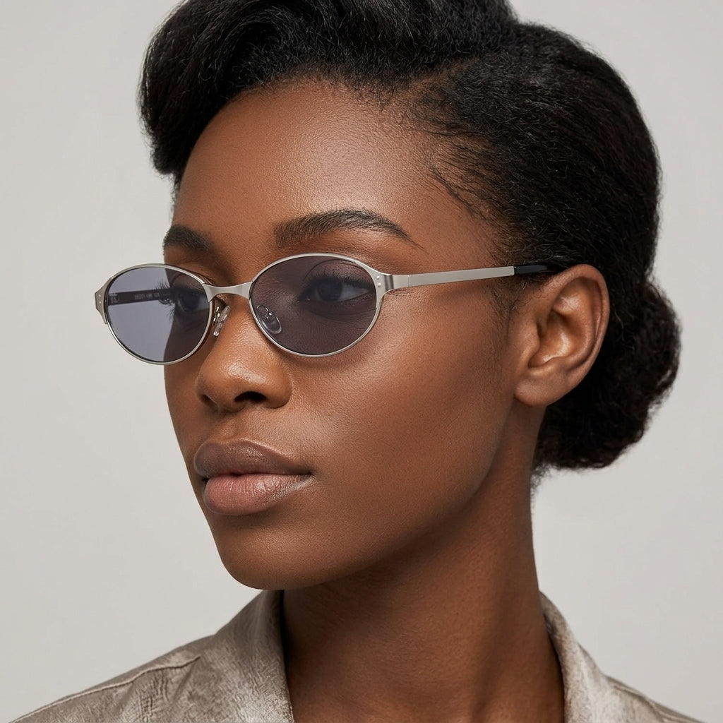 Prescription Sunglasses Tech Metallic Oval Frame