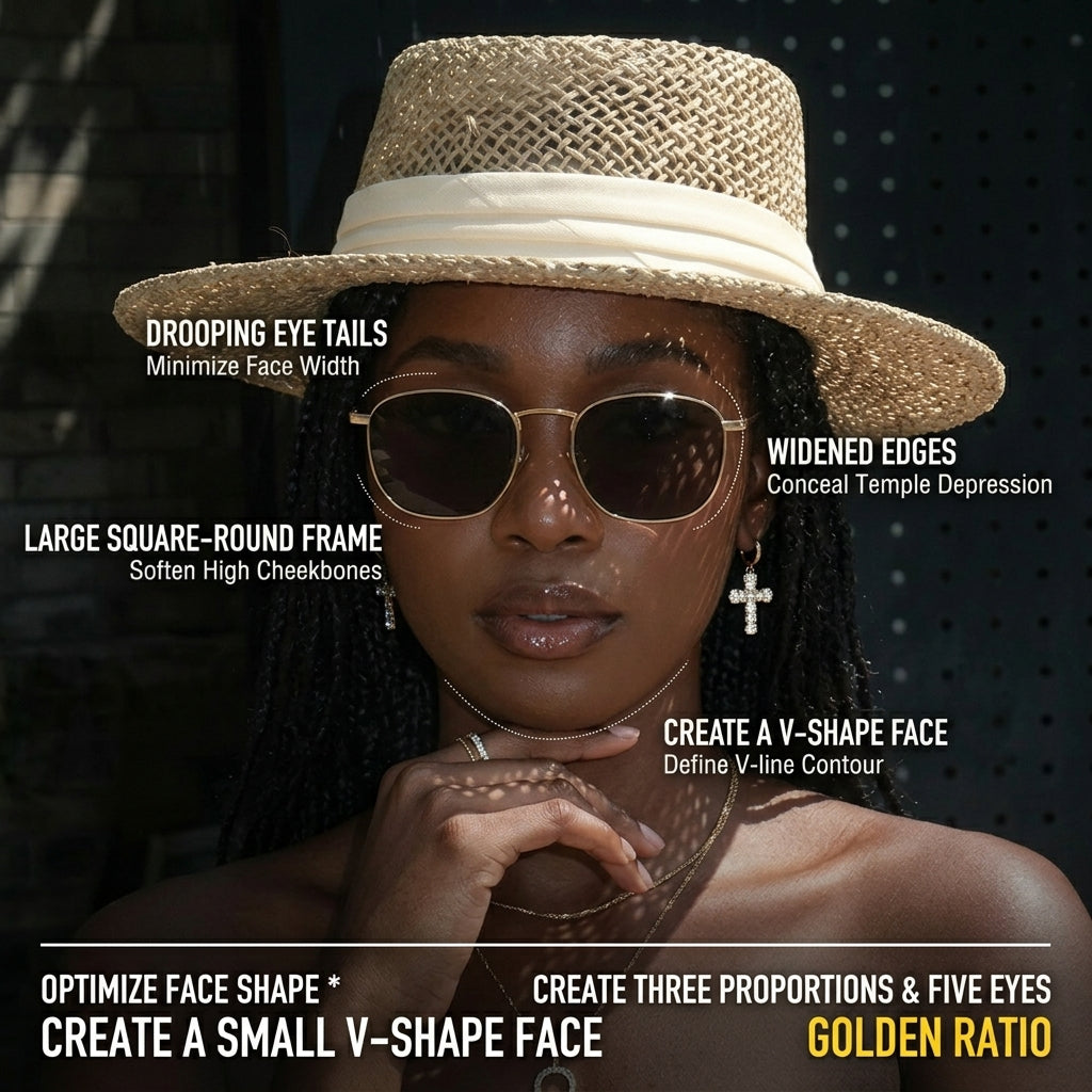 Prescription Sunglasses｜Custom Retro Square Round Metallic Alloy