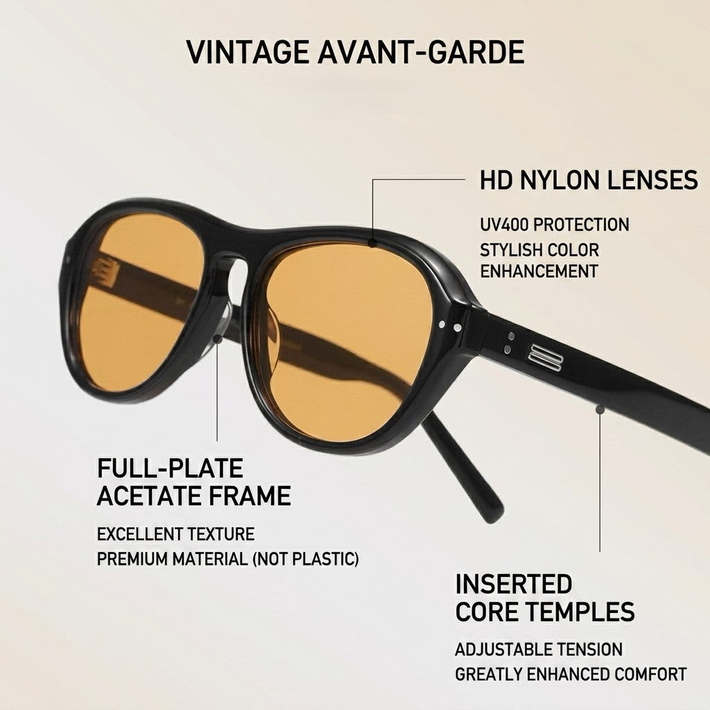Prescription Sunglasses | Vintage Avant-Garde Acetate Oval