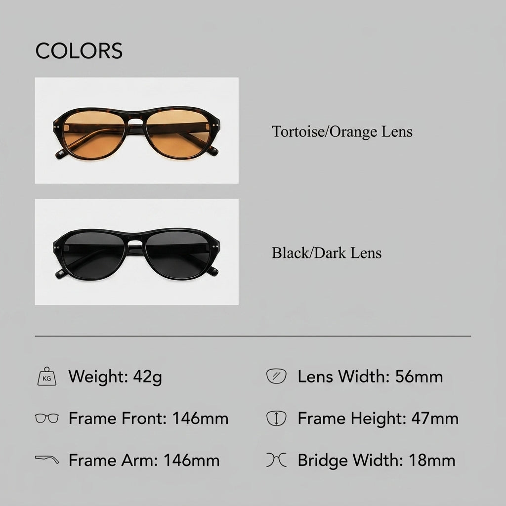 Prescription Sunglasses | Vintage Avant-Garde Acetate Oval
