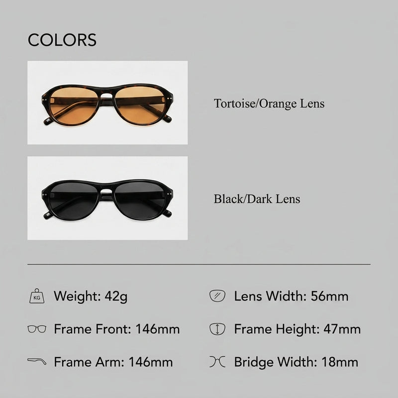 Prescription Sunglasses | Vintage Avant-Garde Acetate Oval