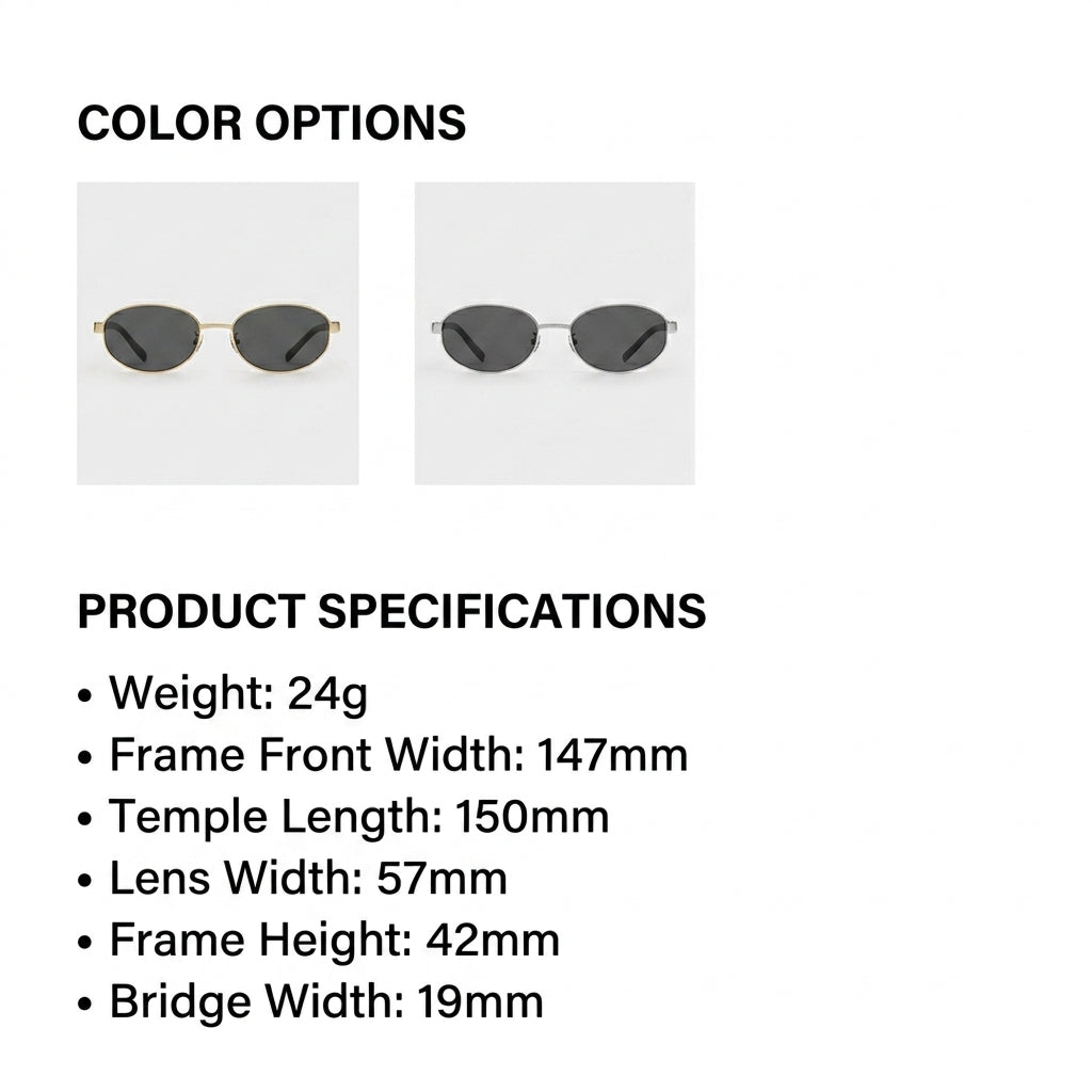 Prescription Sunglasses | Ultra Light Titanium Small Oval