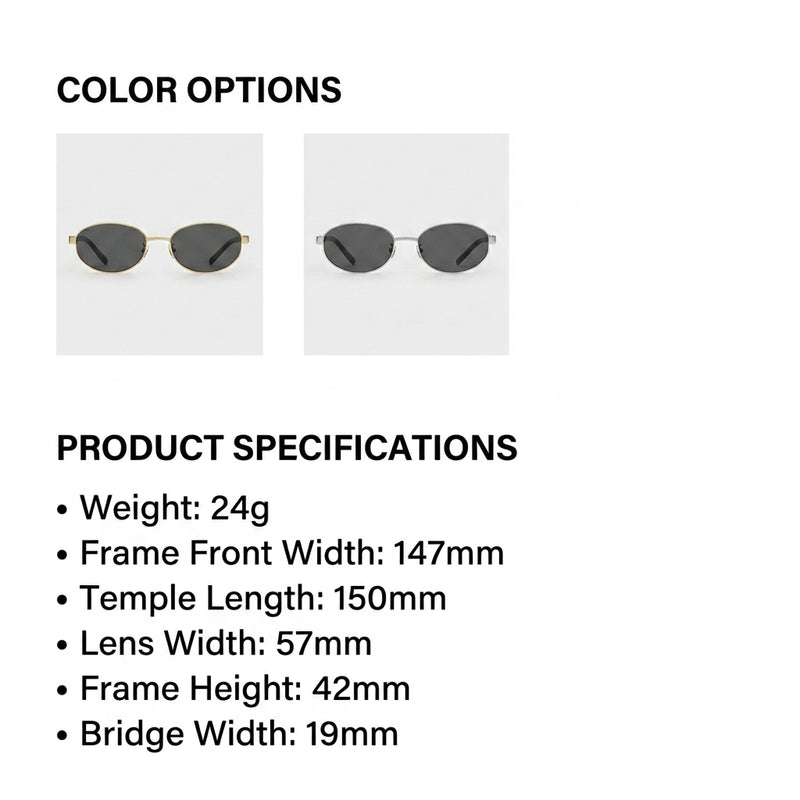 Prescription Sunglasses | Ultra Light Titanium Small Oval