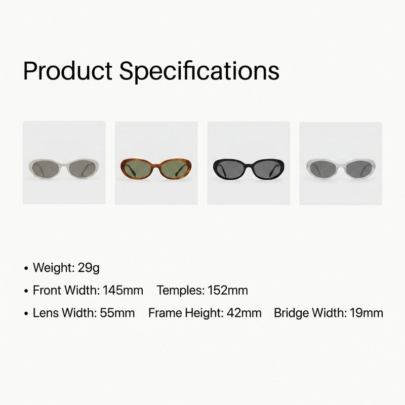 Prescription Sunglasses | French Cream Retro Oval Acetate,  Vintage Soft Tone Oval Frame Fashion Shades