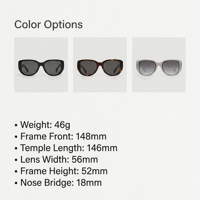 Sunglasses, Luxury Double Gold Decor Oval Square Shades