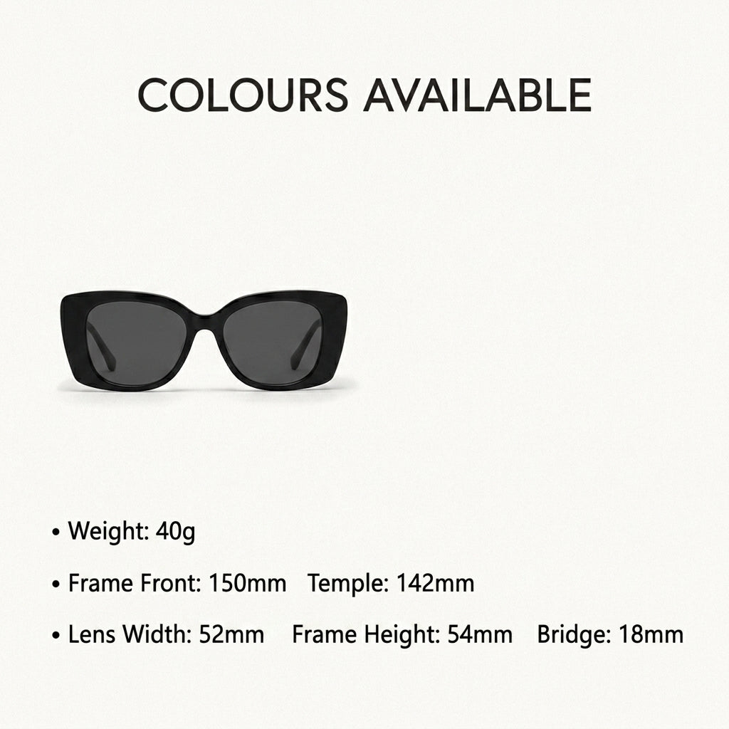 Prescription Sunglasses | Retro Wide Cat Eye Full Acetate Frame