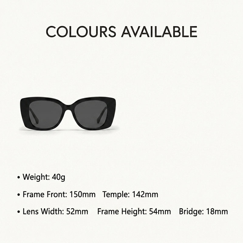 Prescription Sunglasses | Retro Wide Cat Eye Full Acetate Frame