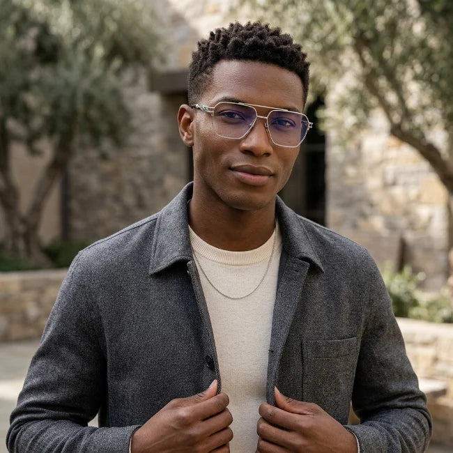 Prescription Men’s Glasses | Vintage Pure Titanium Square Frame