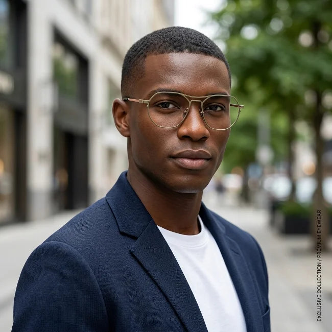 Prescription Glasses | Lightweight Titanium Vintage Double-Bridge Frame