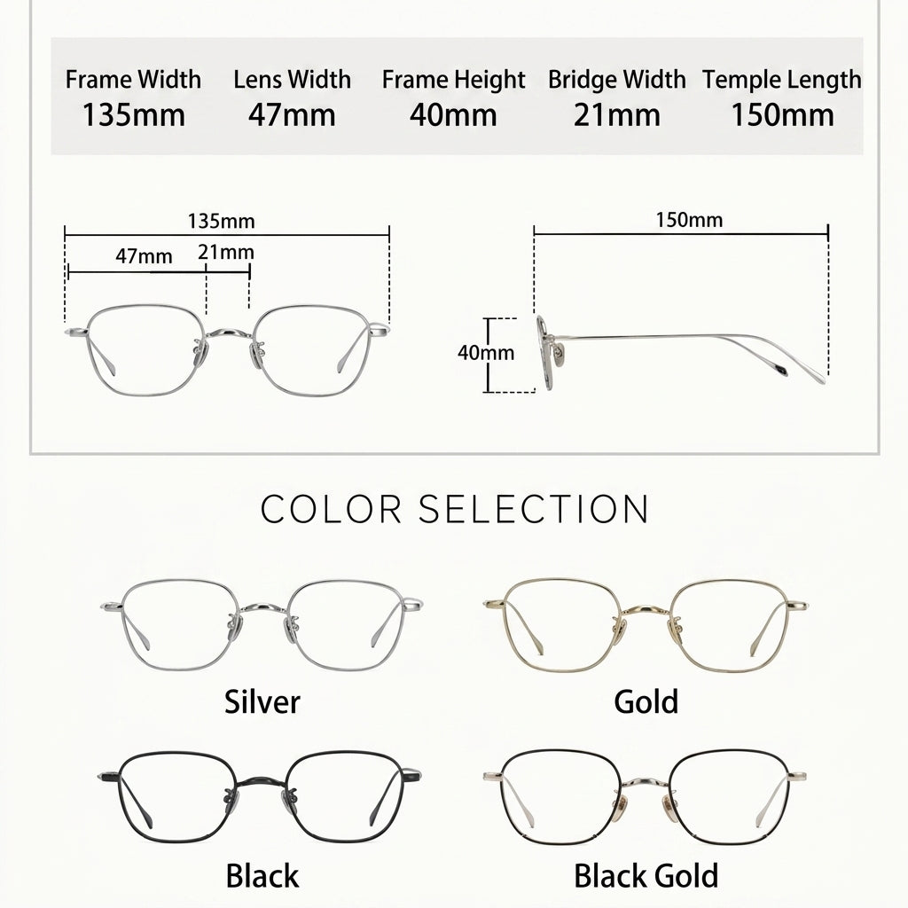 Prescription Glasses | Minimalist Lightweight Square Retro Frame