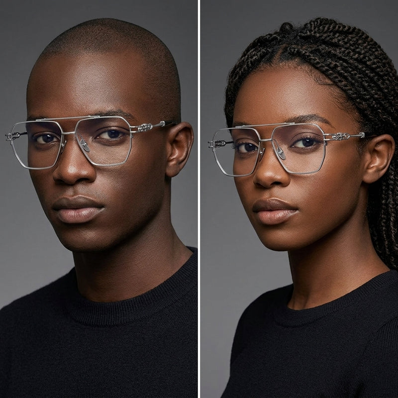 Prescription glasses | Titanium Lightweight Large glass Frames