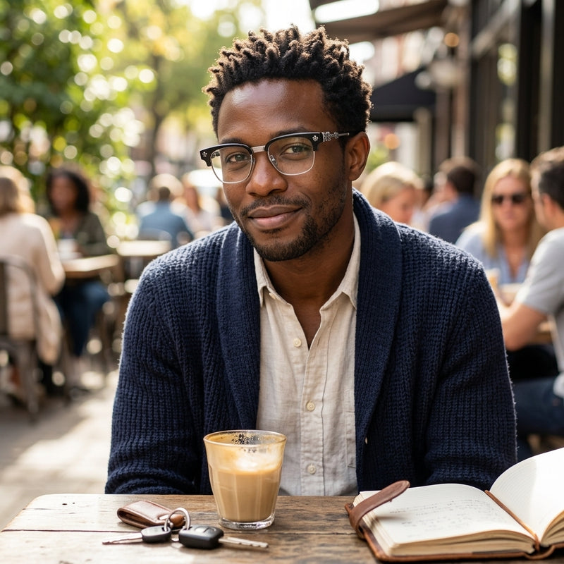 Prescription Glasses | Half Rim Browline Frame
