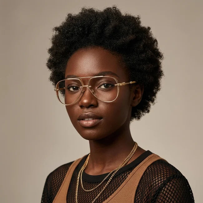 Prescription Glasses | Vintage Double-Bridge Business Frame