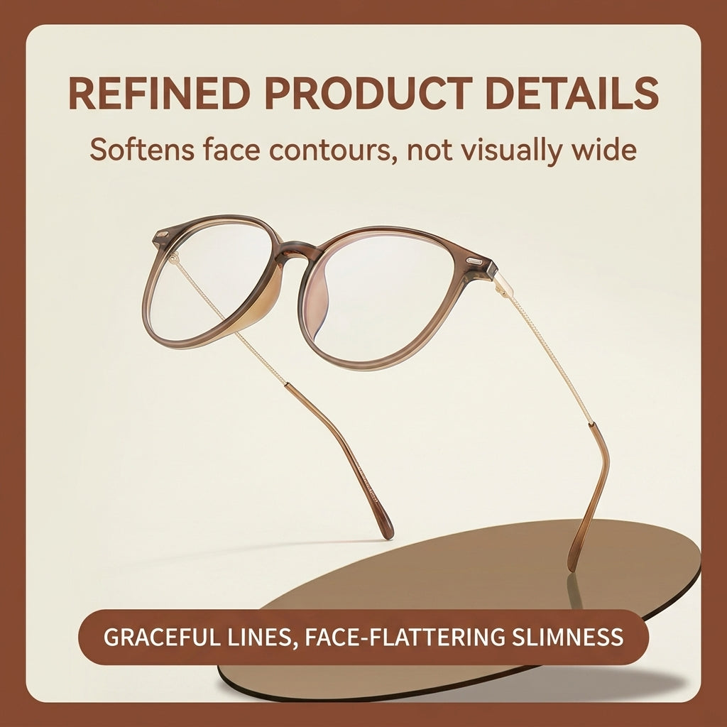 Prescription Reading Glasses, Ultra Light Round Optical Frame