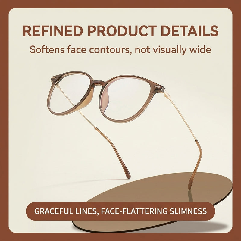 Prescription Reading Glasses, Ultra Light Round Optical Frame