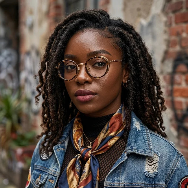 Prescription Glasses | Vintage Round Titanium Frame, Lightweight & Comfortable