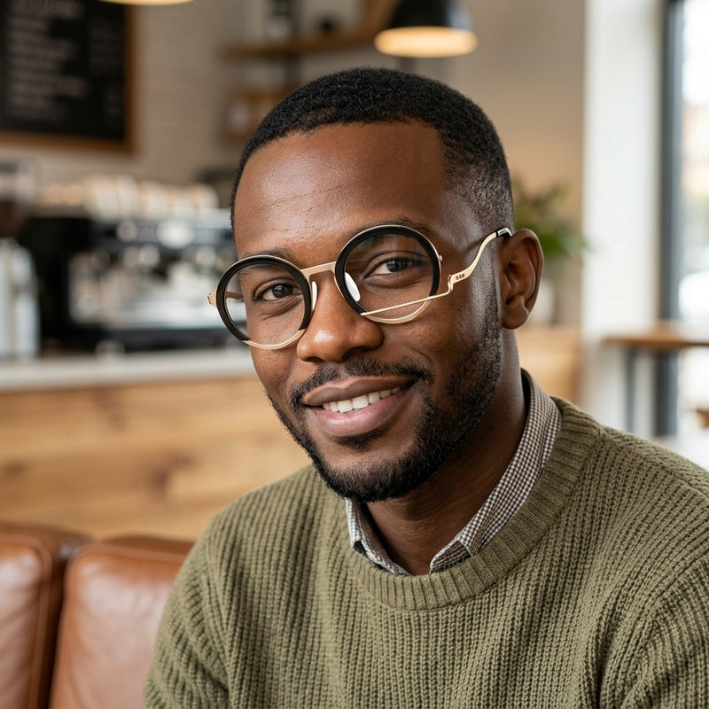 Prescription Glasses | Retro Double Layer Round Optical Frames