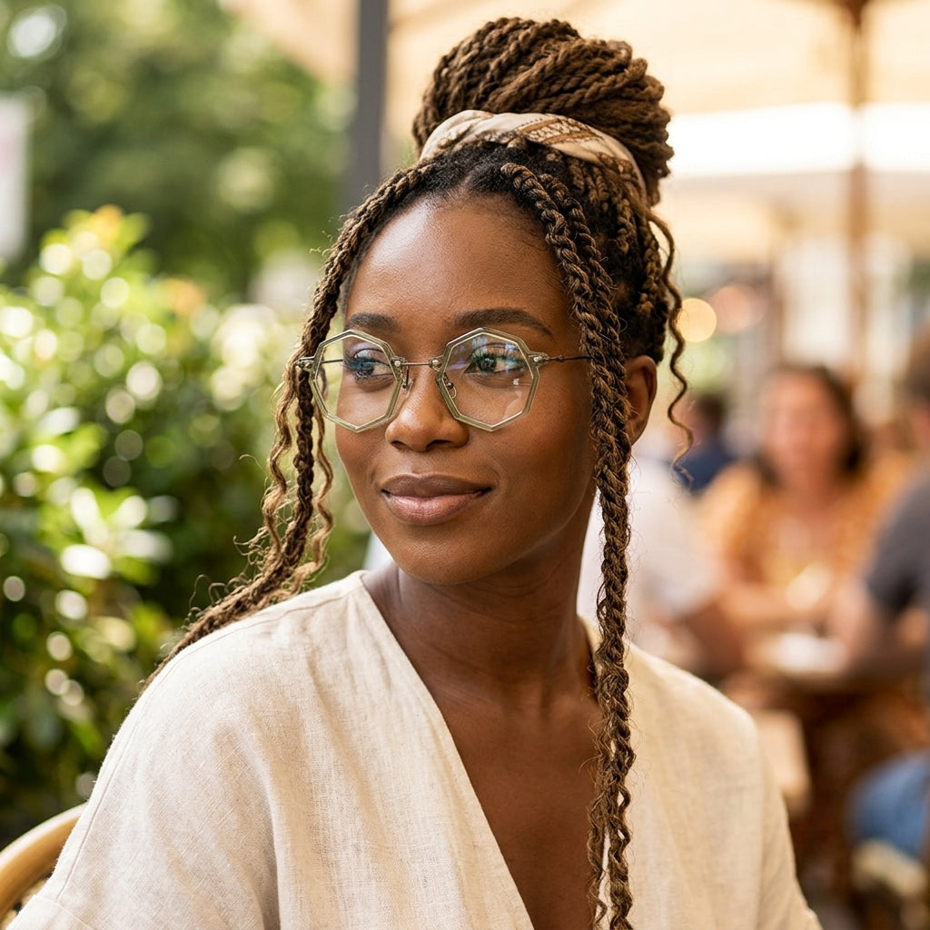 Prescription Glasses | Geometric Hexagonal β-Titanium Optical Frames