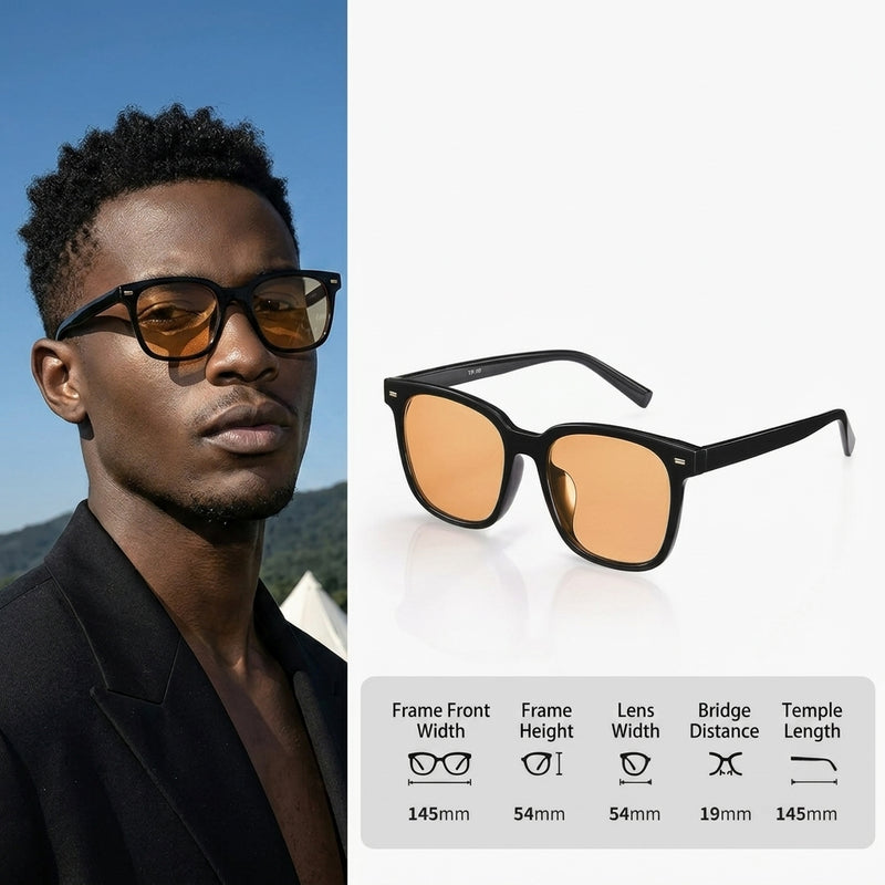 Prescription Sunglasses, Minimalist Square Light TR90 Shades