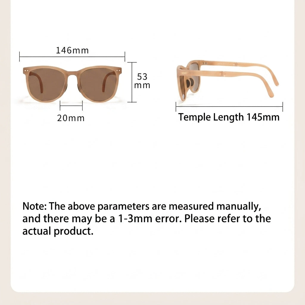 Prescription Sunglasses, Foldable Light Square TR90 Shades