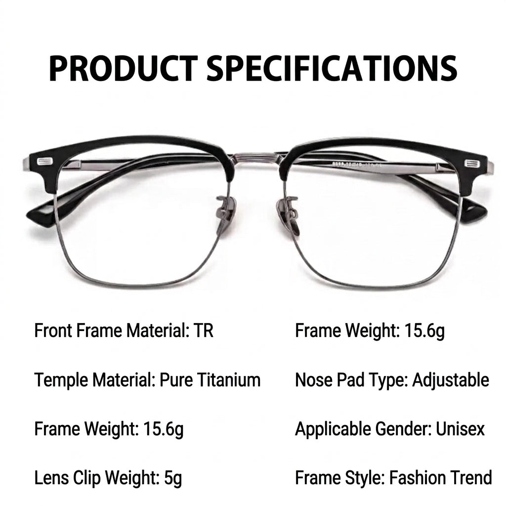 Prescription Glasses | 5-in-1 Magnetic Clip-On Glasses